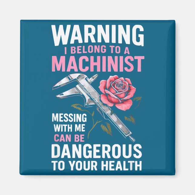 My Knight In Machinist Wife Girlfriend Funny Anniv Magnet (Vorne)