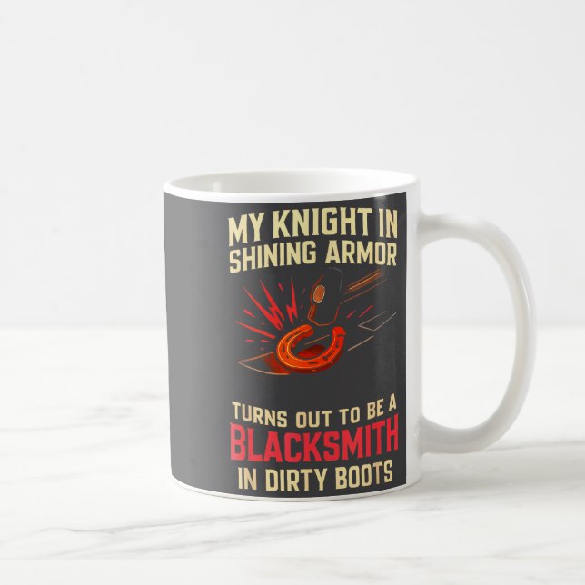My Knight In Shining Funny Blacksmith Wife Women F Kaffeetasse (Rechts)