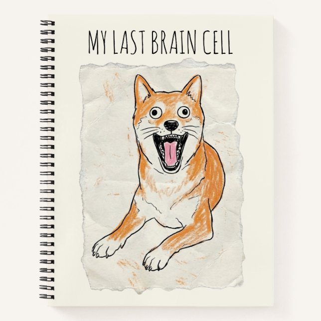 My Last Brain Cell - Funny ADHD Meme Notebook Notizbuch (Vorderseite)