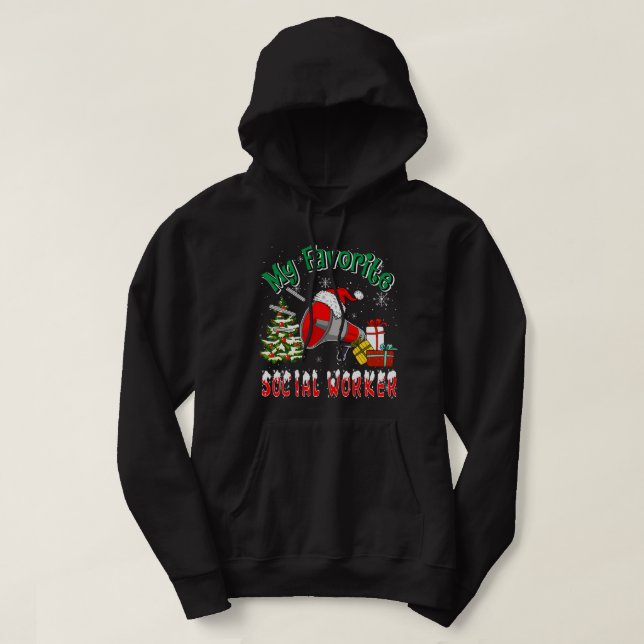My Lieblings Social Worker Christmas Santa Lover F Hoodie (Design vorne)