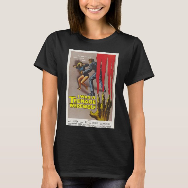 "My Life as a Teenage Werewolf" Horror Movie Shirt (Vorderseite)