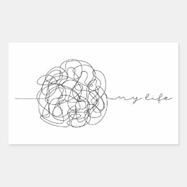My Life Rechteckiger Aufkleber