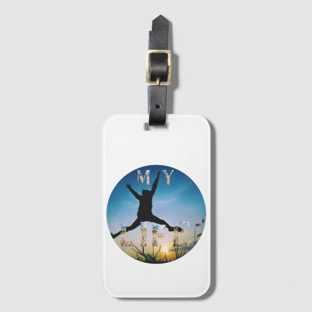 My Life Tote Bag – Inspirational Nature Design Gepäckanhänger (Vorderseite Vertikal)