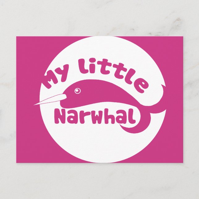 My Little Narwhal Postkarte (Vorderseite)