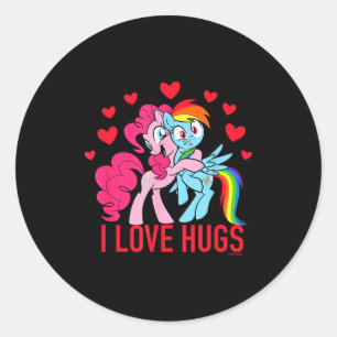 My Little Pony Valentinstag Pinkie Pie Regenbogen Runder Aufkleber
