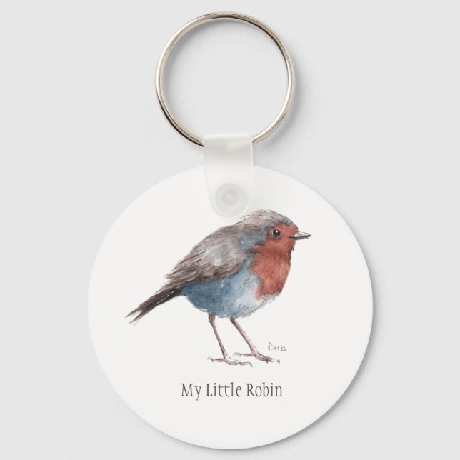 "My Little Robin" Bird Keyring Schlüsselanhänger (Vorderseite)