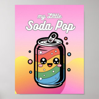 My little Soda Pop Can Face Bubbles Photo Print Poster