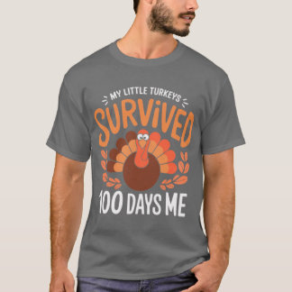 My Little Survived 00 Days of Me Funny Parenting Q T-Shirt