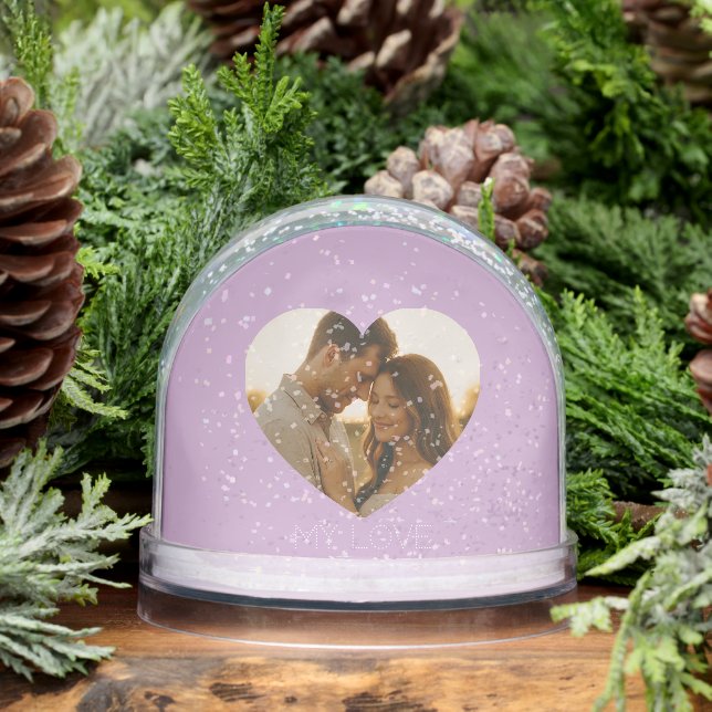 My love Minimal couple custom Snow Globes Schneekugeln (Winter)