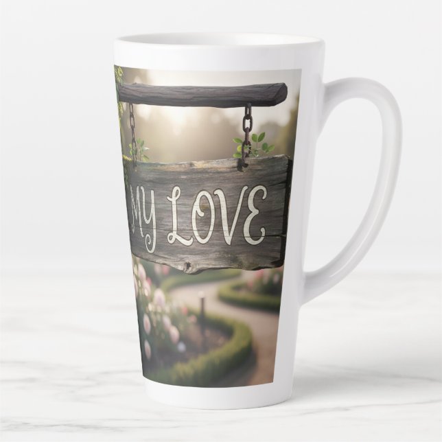 My Love Mug | Romantic Coffee Mug Gift for Couples Milchtasse (Rechts)