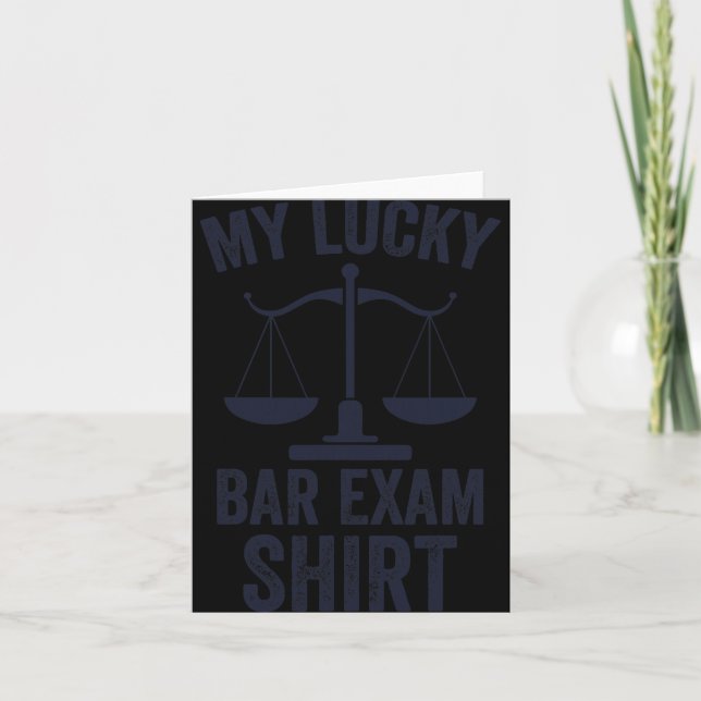 My Lucky Bar Exam Funny Law School Graduation New  Karte (Vorderseite)