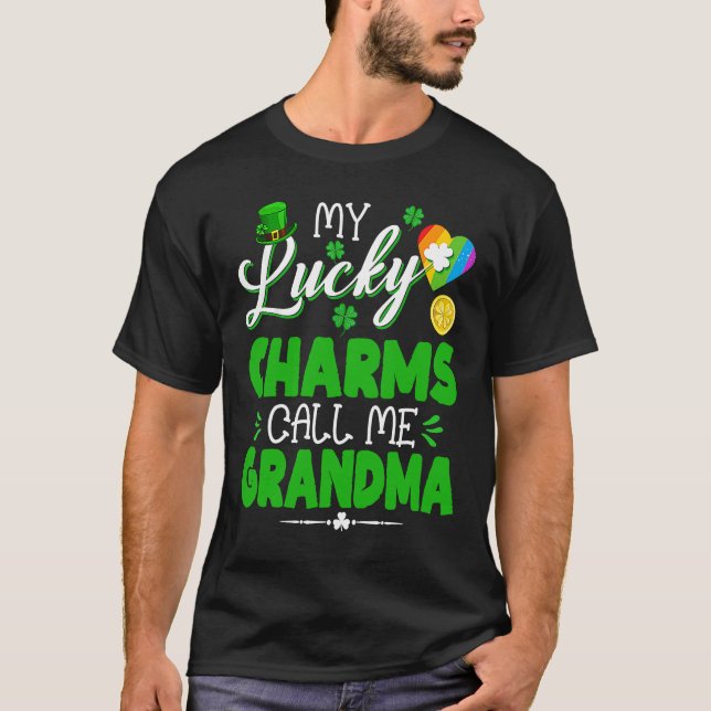 My Lucky Charms Call Me Grandma  St Patricks Day F T-Shirt (Vorderseite)