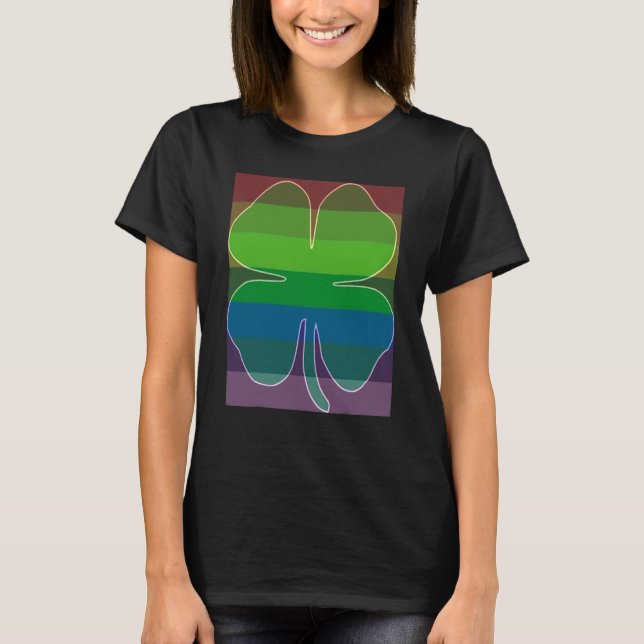 My Lucky Rainbow Shamrock St Patrick Day T-Shirt (Vorderseite)