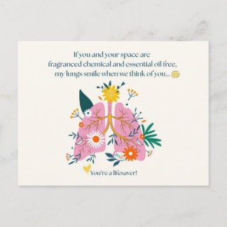 My Lungs Smile When We Think of You Postkarte