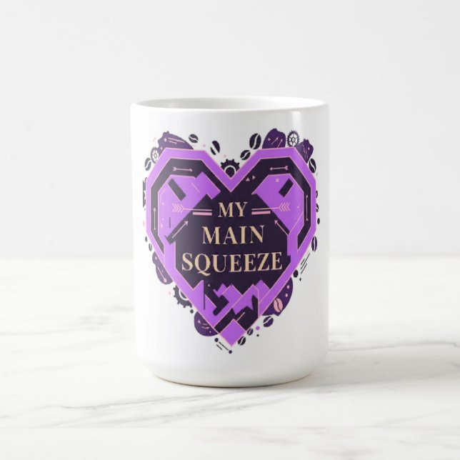My Main Squeeze – Purple Coffee Love Valentine Kaffeetasse (Mittel)