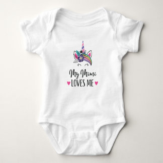 My Mimi Loves Me Granddaughter Unicorn Baby Strampler