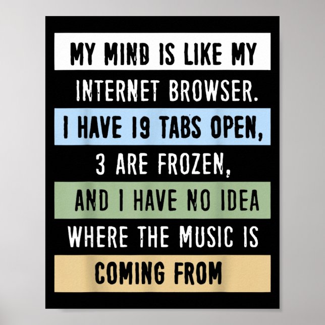My Mind Is Like A Internet Browser  Poster (Vorne)