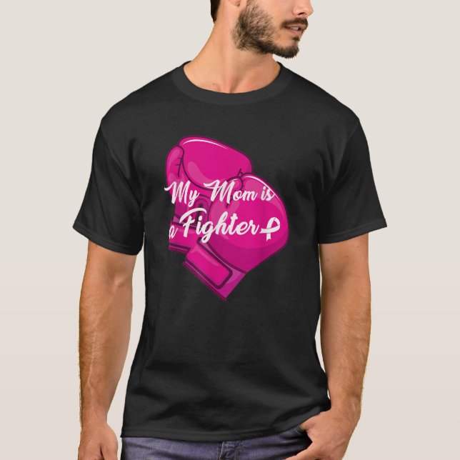 My Mom is A Fighter Family Matching Breast Cancer  T-Shirt (Vorderseite)