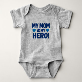 My Mom Is My Hero Baby Bodysuit - Cute MotCamiseta Strampler