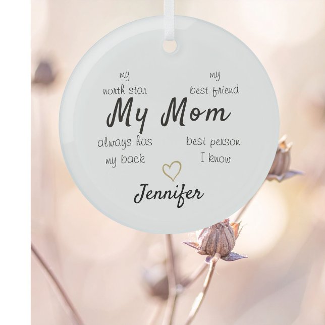 My Mom North Star  Personalized Ornament Aus Glas (Von Creator hochgeladen)