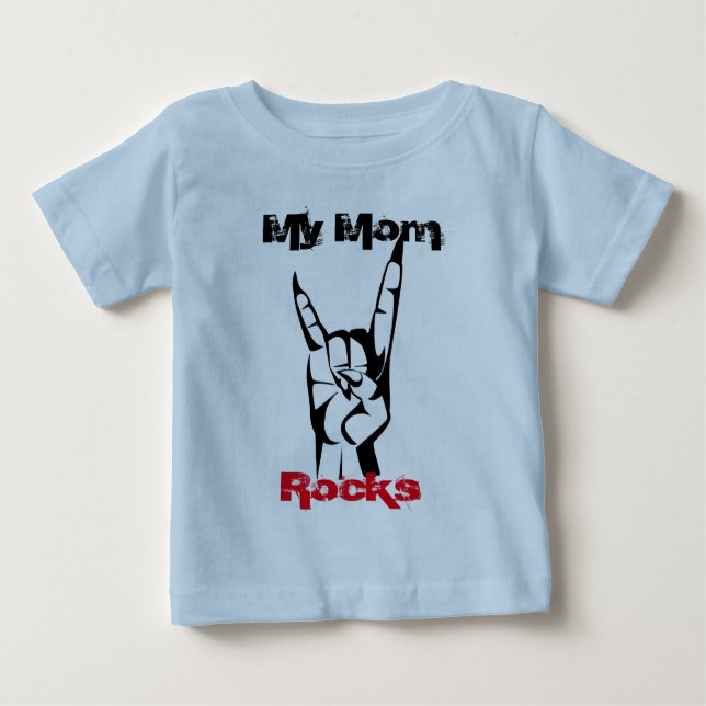 My mom rocks baby t-shirt (Vorderseite)