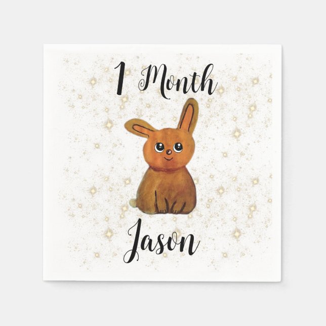My Monthly Hapiness magic rabbit Serviette (Vorderseite)