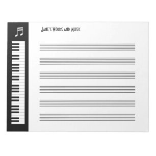 My Music - Musicians Impromptu Notepad Notizblock