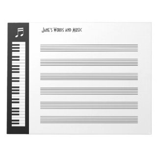 My Music - Musicians Impromptu Notepad Notizblock