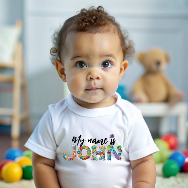 My name is  baby t-shirt (Mi nombre es John)