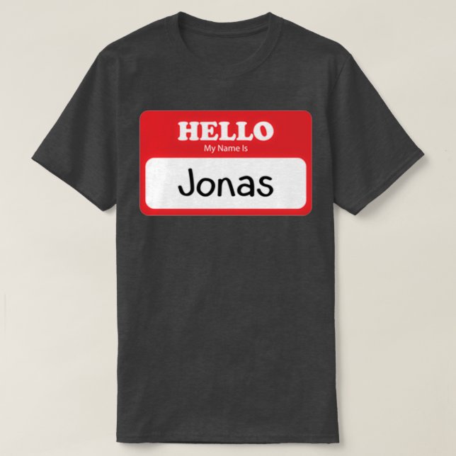 My Name Is Jonas T-Shirt (Design vorne)