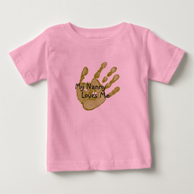 "My Nanny Lieben Me"-grün Baby T-shirt (Vorderseite)