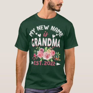 My New Name is Grandma Est 2022  New Grandma Annou T-Shirt