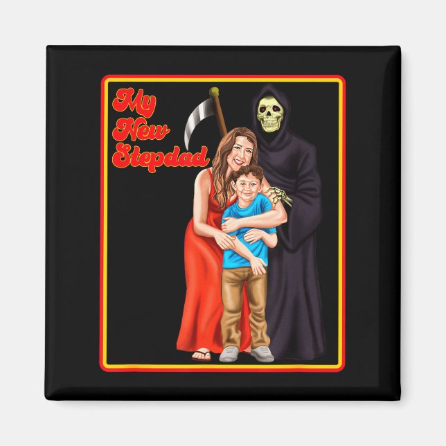 My New Stepdad Ironic Shirts - Funny Ironic Meme  Magnet (Vorne)