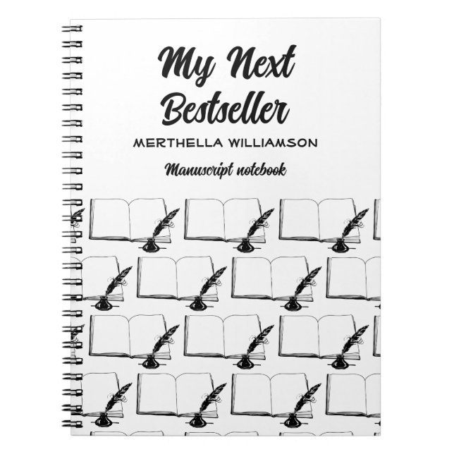 MY NEXT BESTSELLER Writer Manuskript-Notebook Notizblock (Vorderseite)