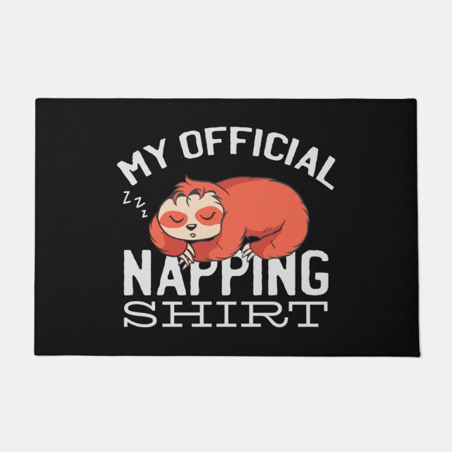 My official napping shirt Sloth Fußmatte (Vorderseite)