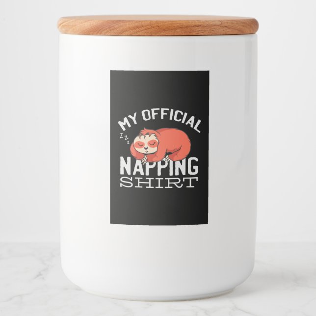 My official napping shirt Sloth Lebensmitteletikett (Vorderseite)