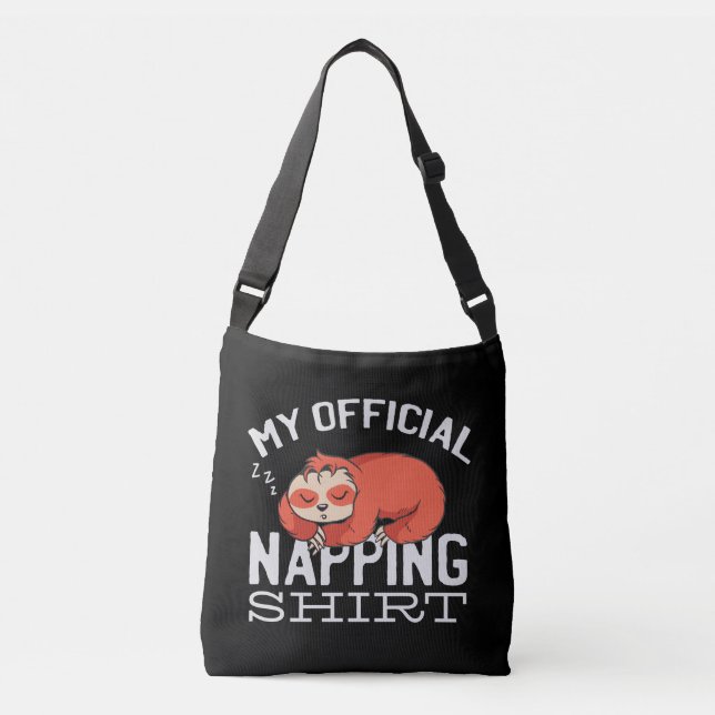 My official napping shirt Sloth Tragetaschen Mit Langen Trägern (Vorderseite)