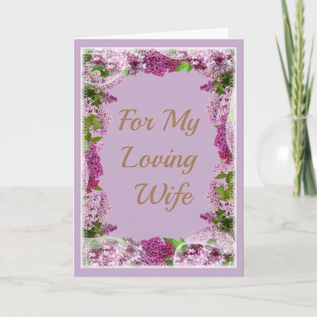 "My Only One" ein Liebe Gedicht an die Ehefrau Karte (Vorderseite)