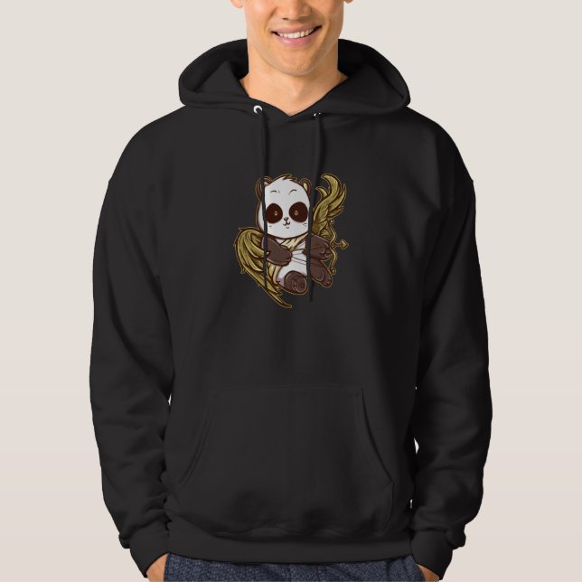 My Panda Is My Valentine Panda Bear Cupid Valentin Hoodie (Vorderseite)