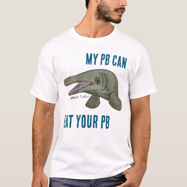 “MY PB CAN EAT YOUR PB” Alligator gar shirt (Vorderseite)