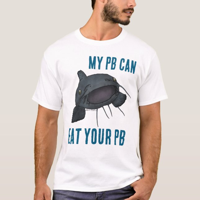 “MY PB CAN EAT YOUR PB” Blue catfish shirt (Vorderseite)