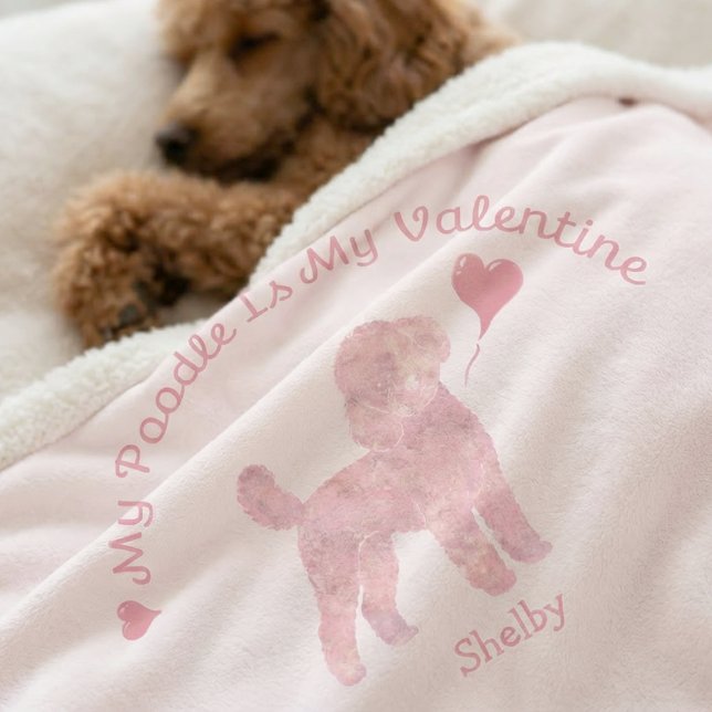 My Poodle Is My Valentine Poodle Custom Name Sherpadecke (Von Creator hochgeladen)