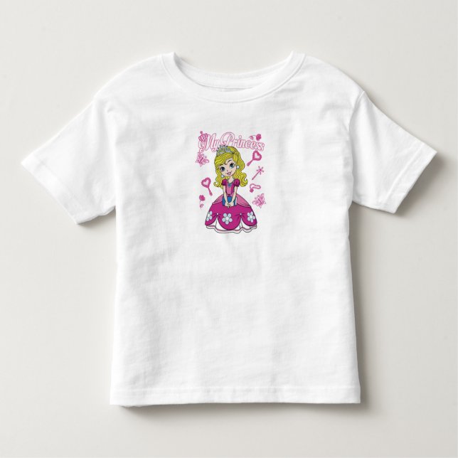 "My Princess" Cute Cartoon Girl T-Shirt – Perfect  (Vorderseite)