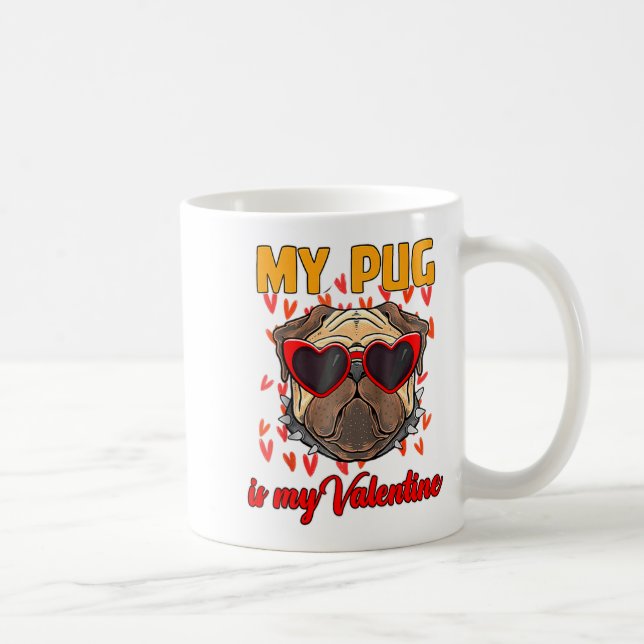 My Pug In My Valentine Cute Valentineu2019s Day Pe Kaffeetasse (Rechts)