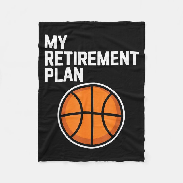My Retirement Plan Basketball Srts Lover Fan  Fleecedecke (Vorderseite)