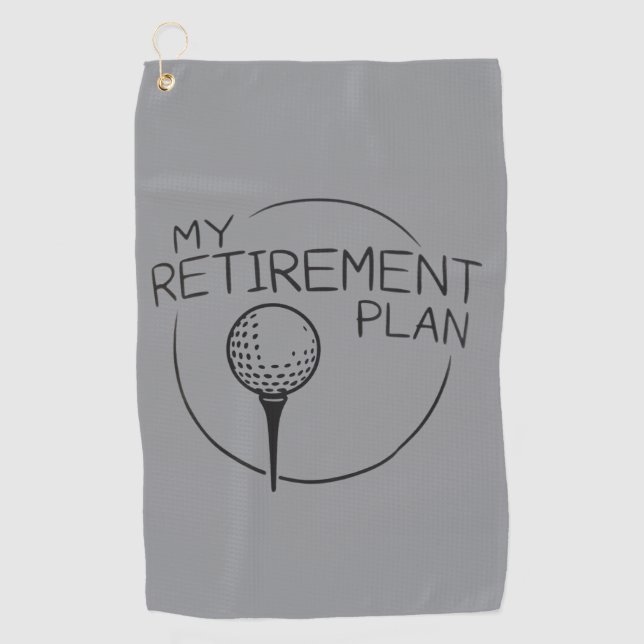 My Retirement Plan Funny Saying Golfing Golfer  Golfhandtuch (Vorderseite)