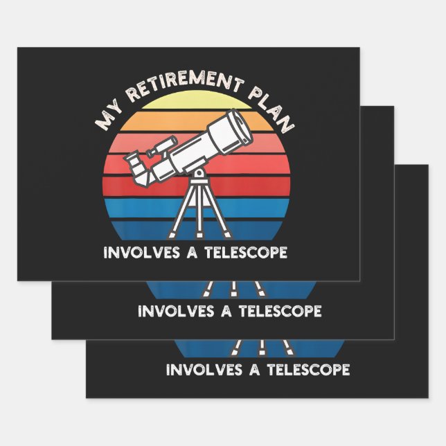 My Retiret Plan Involves A Telescope Geschenkpapier Set (Set)