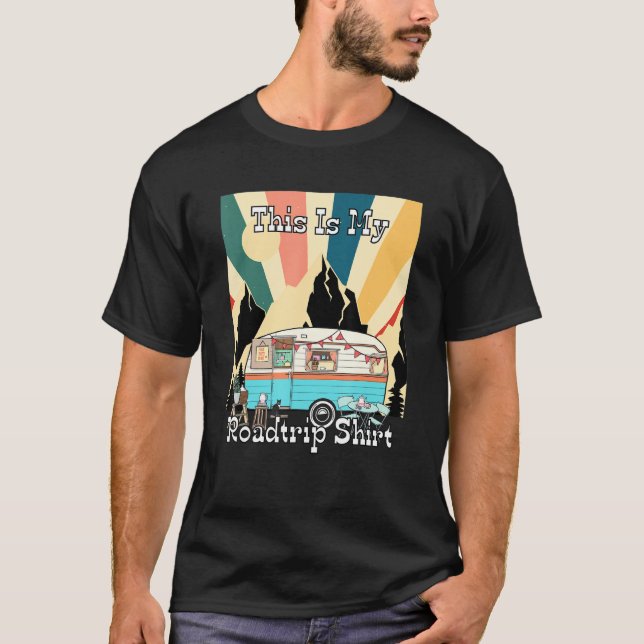 My Roadtrip Retro Rv Camping And Traveler 1 T-Shirt (Vorderseite)
