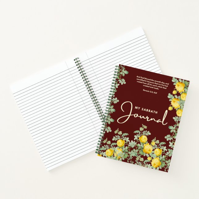 My Sabbath Journal | Floral Scripture Design Notizbuch (Innenseite)