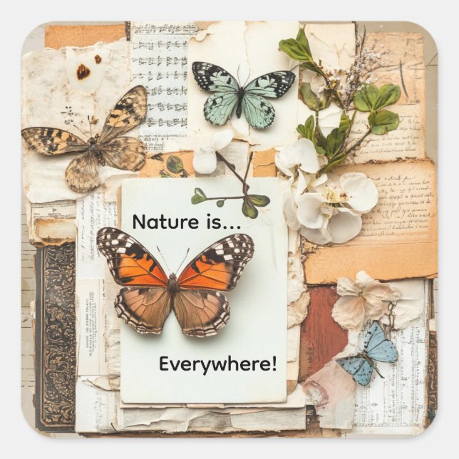 My Scrapbook Quadratischer Aufkleber (Vorderseite)